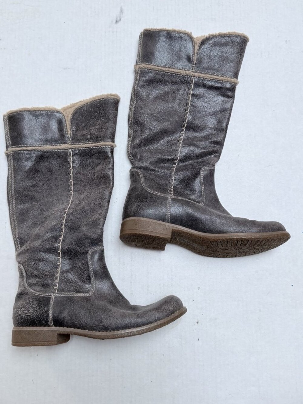 Timberland Women’s 6.5 Shoreham Fold Down Tall Boots Dark Grey Vacation Boho